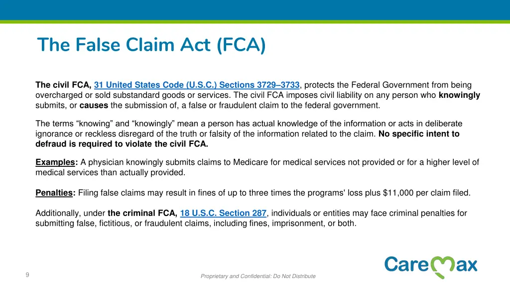 the false claim act fca