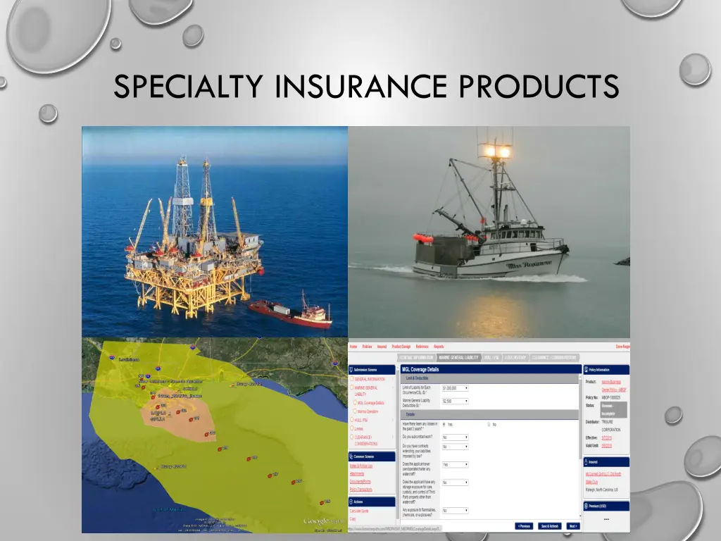 specialty insurance products