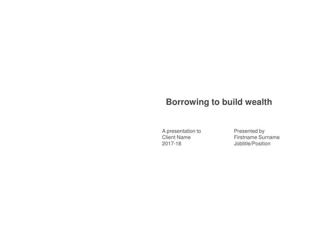 borrowing to build wealth