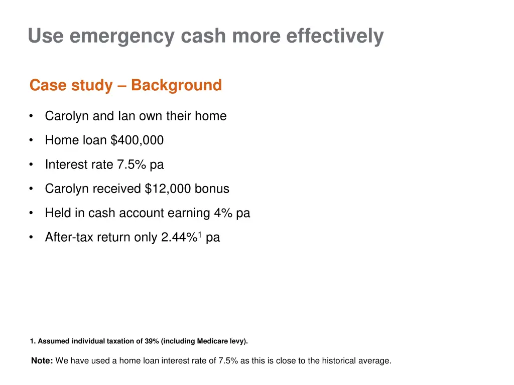 use emergency cash more effectively 1