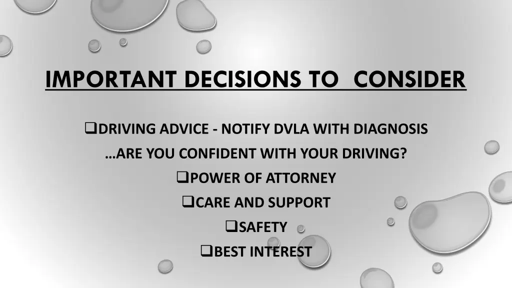 important decisions to consider