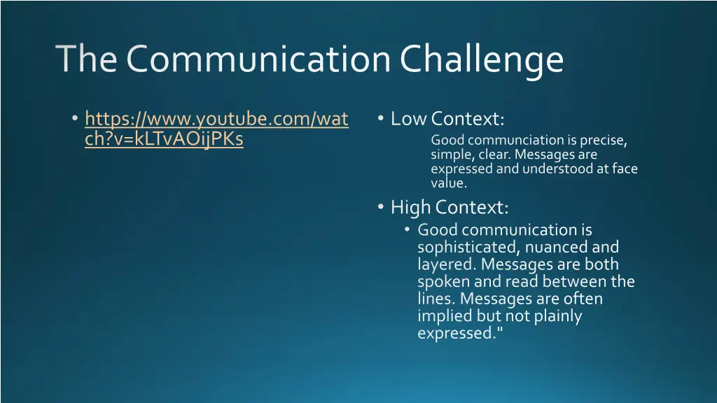the communication challenge