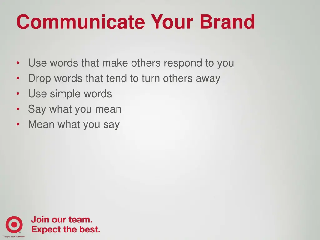 communicate your brand