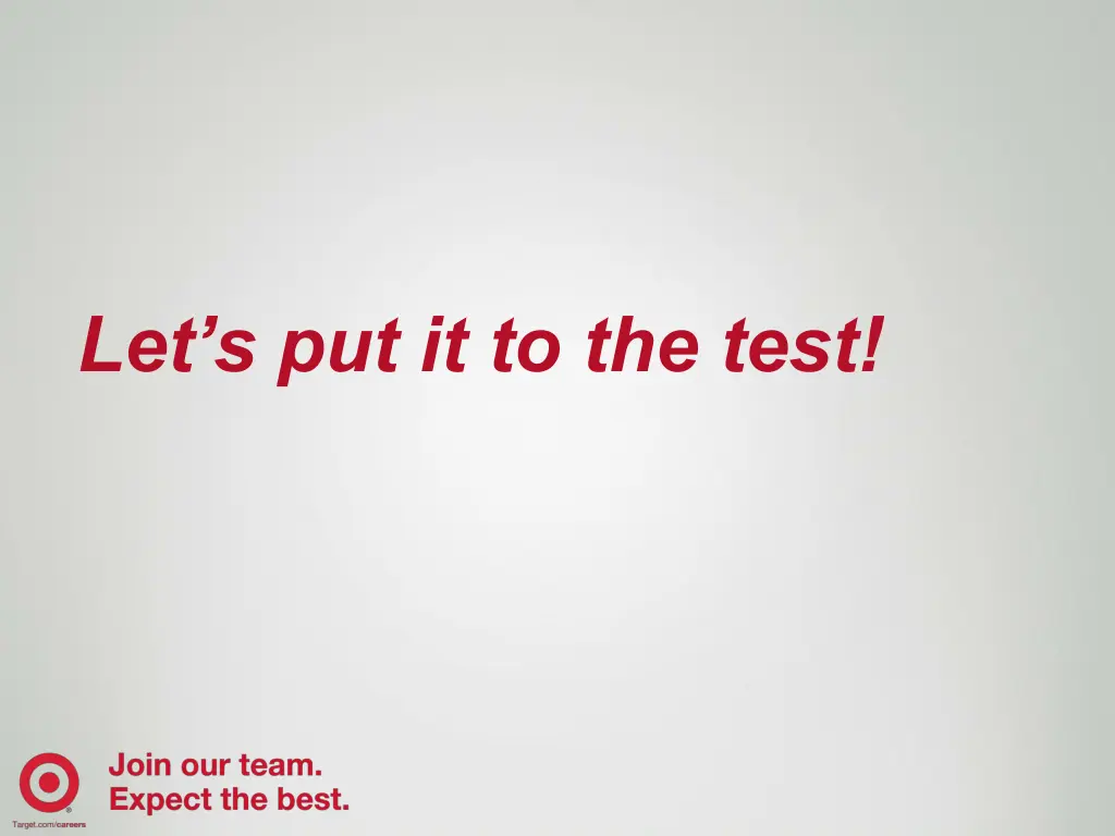 let s put it to the test