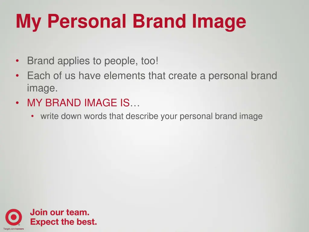 my personal brand image