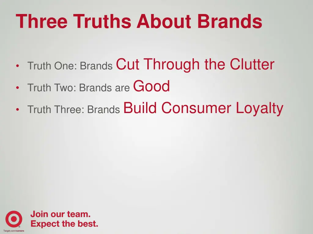 three truths about brands
