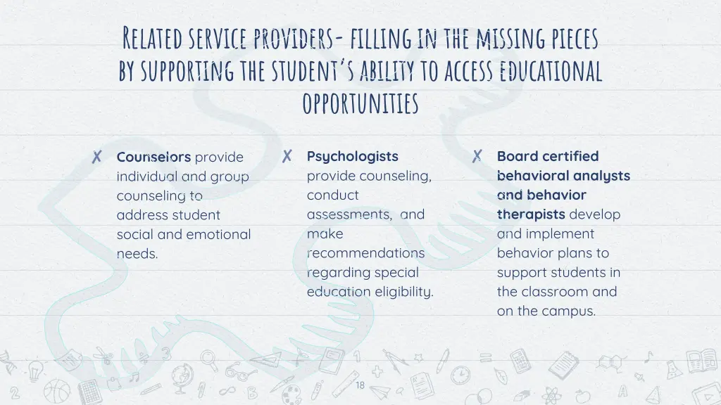 related service providers filling in the missing 2