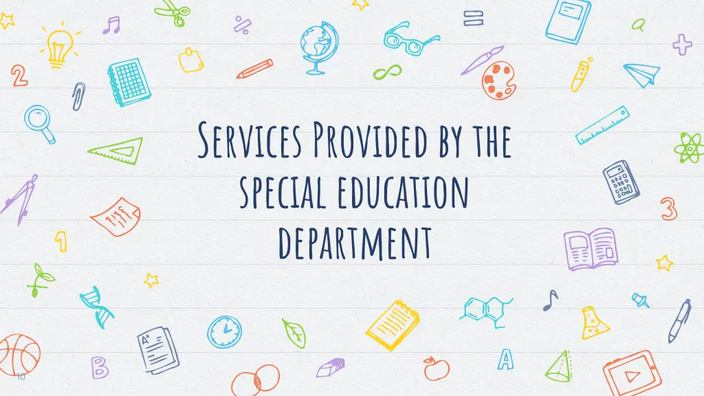 services provided by the special education