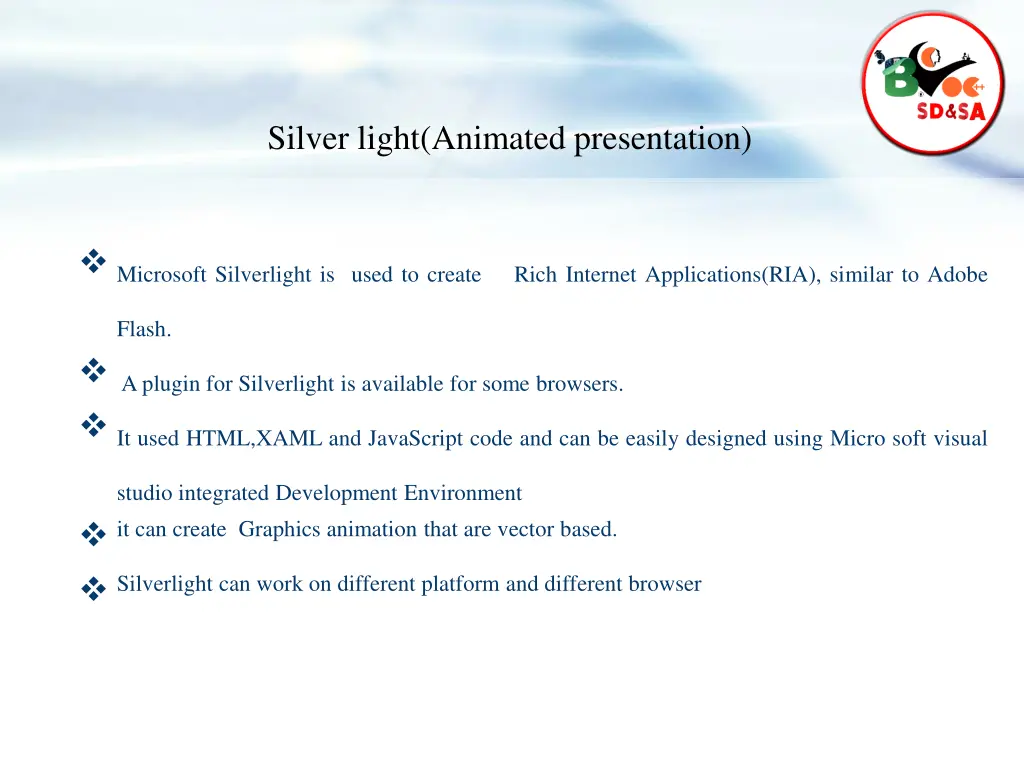 silver light animated presentation