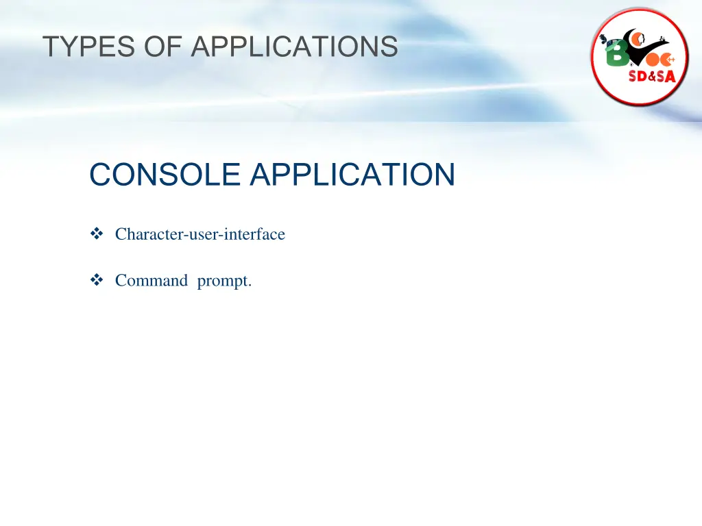 types of applications 3