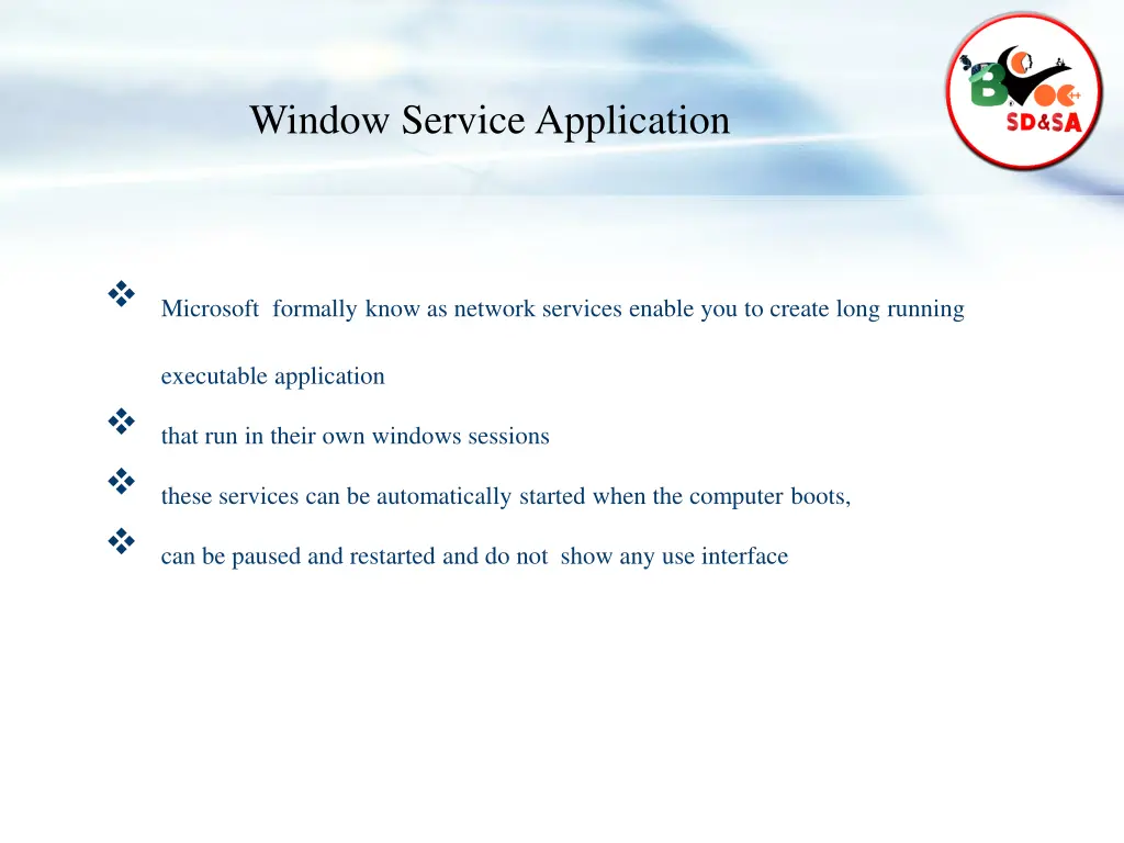 window service application