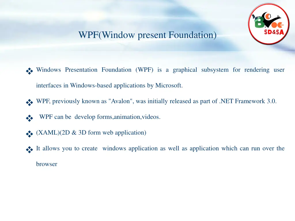 wpf window present foundation