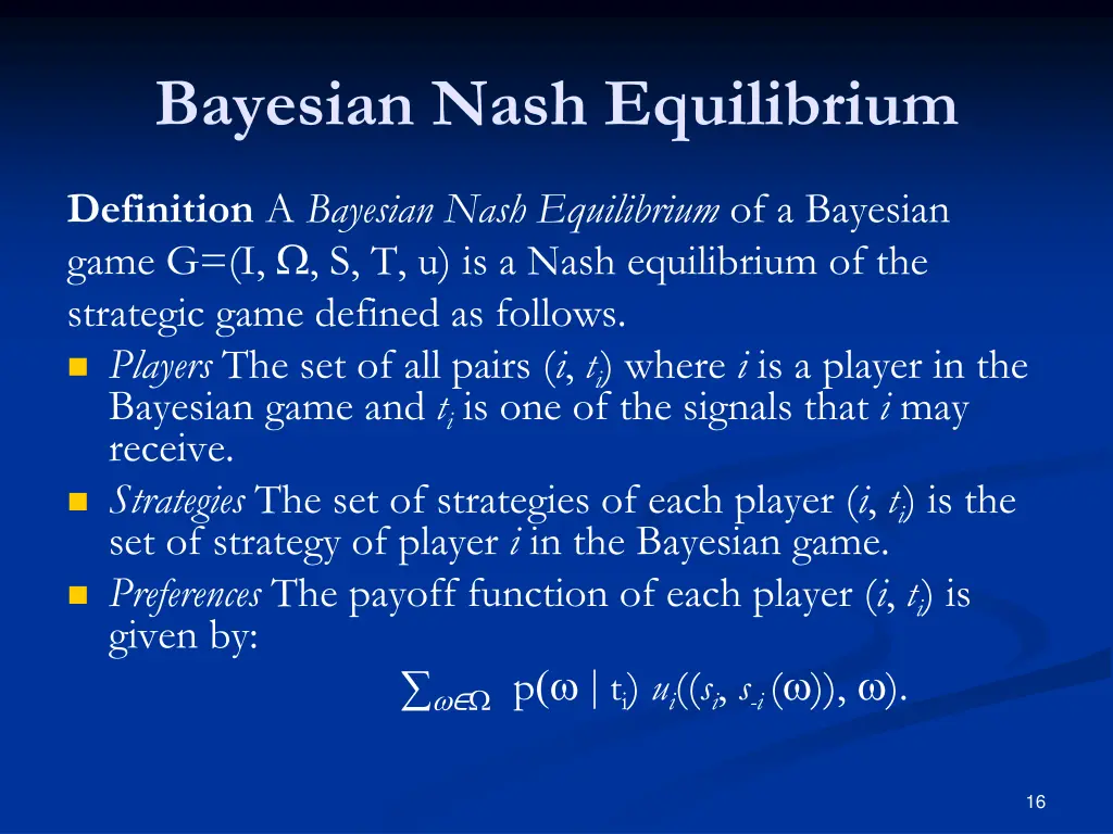 bayesian nash equilibrium