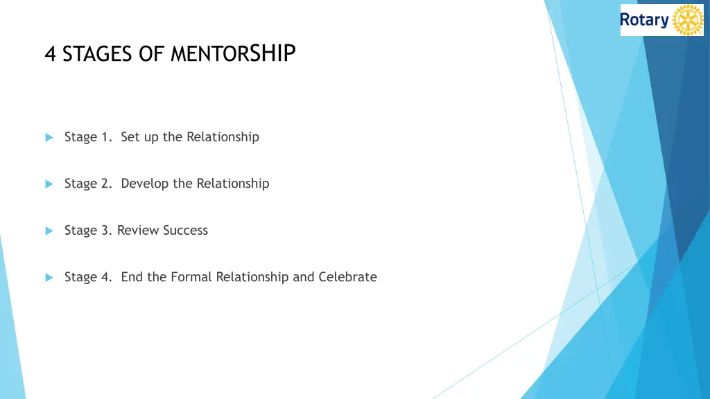 4 stages of mentor ship