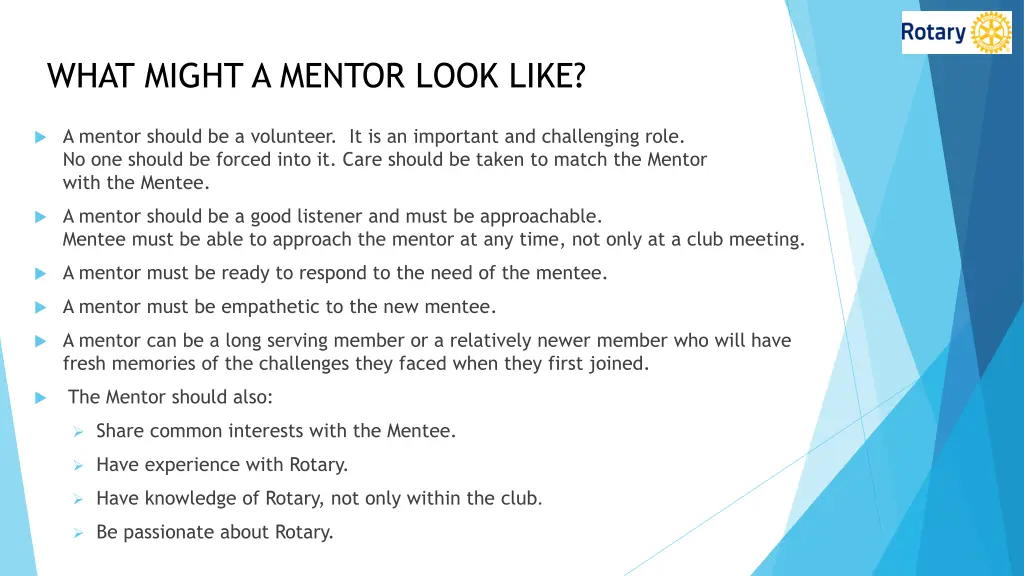 what might a mentor look like