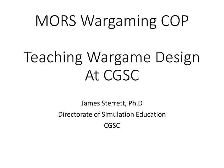 mors wargaming cop
