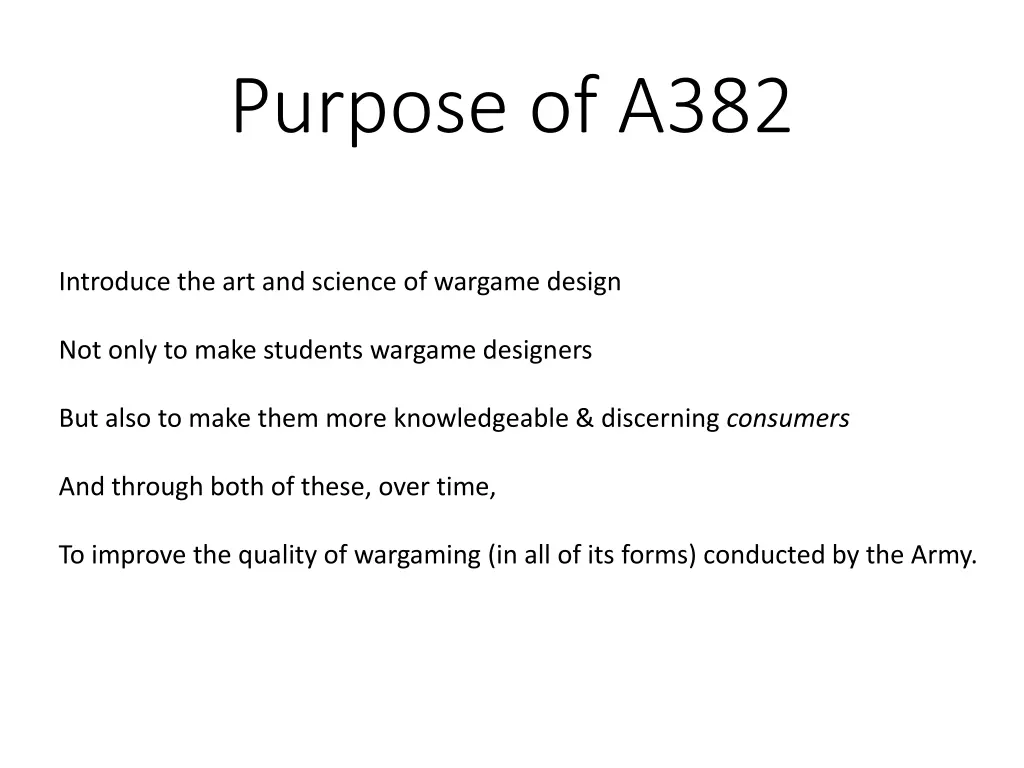 purpose of a382