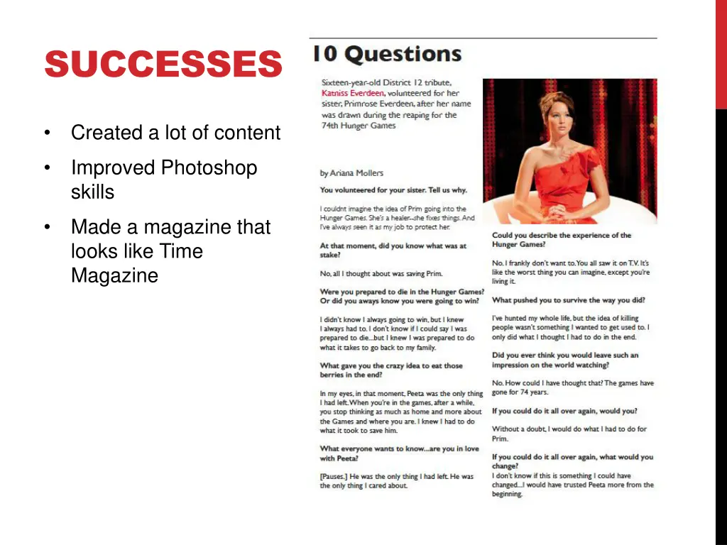 successes