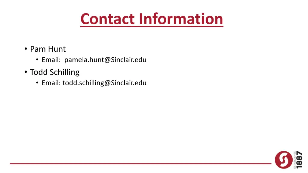 contact information