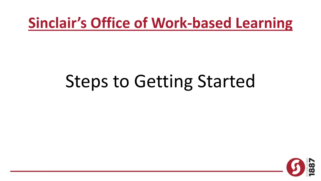 sinclair s office of work based learning