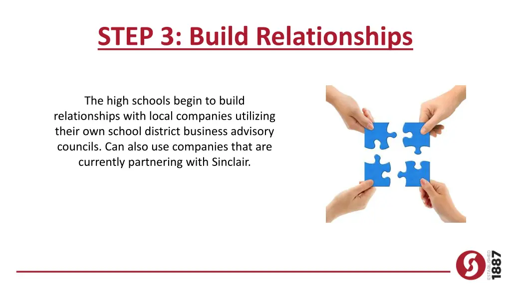 step 3 build relationships