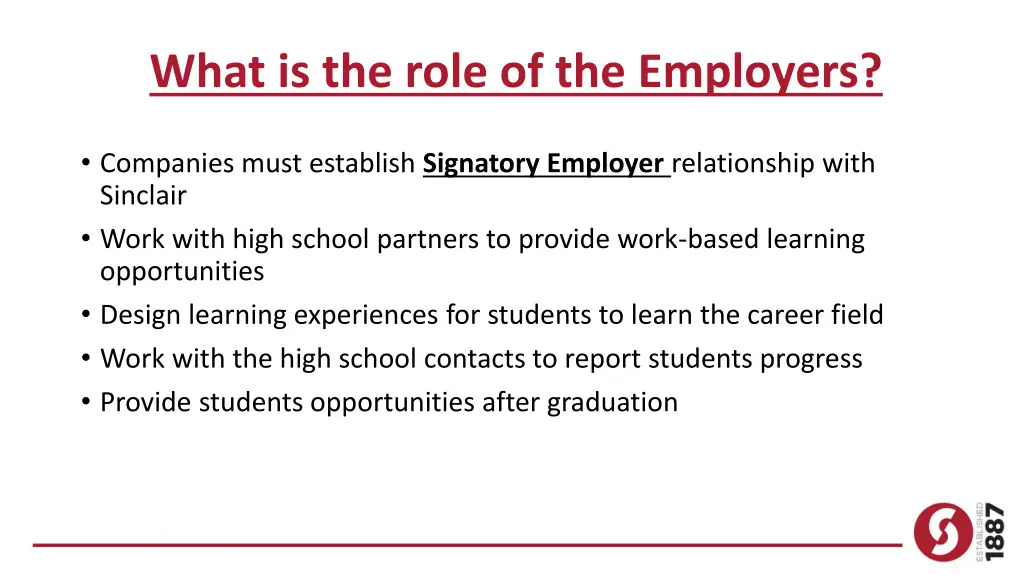 what is the role of the employers