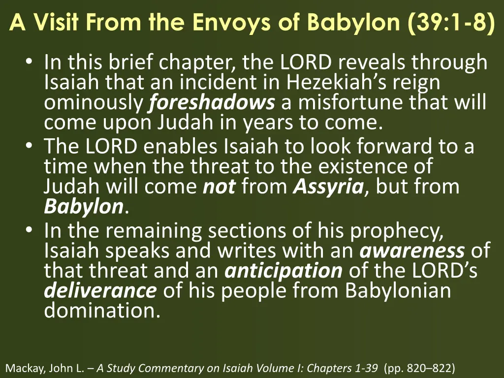 a visit from the envoys of babylon 39 1 8