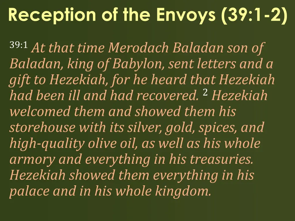 reception of the envoys 39 1 2
