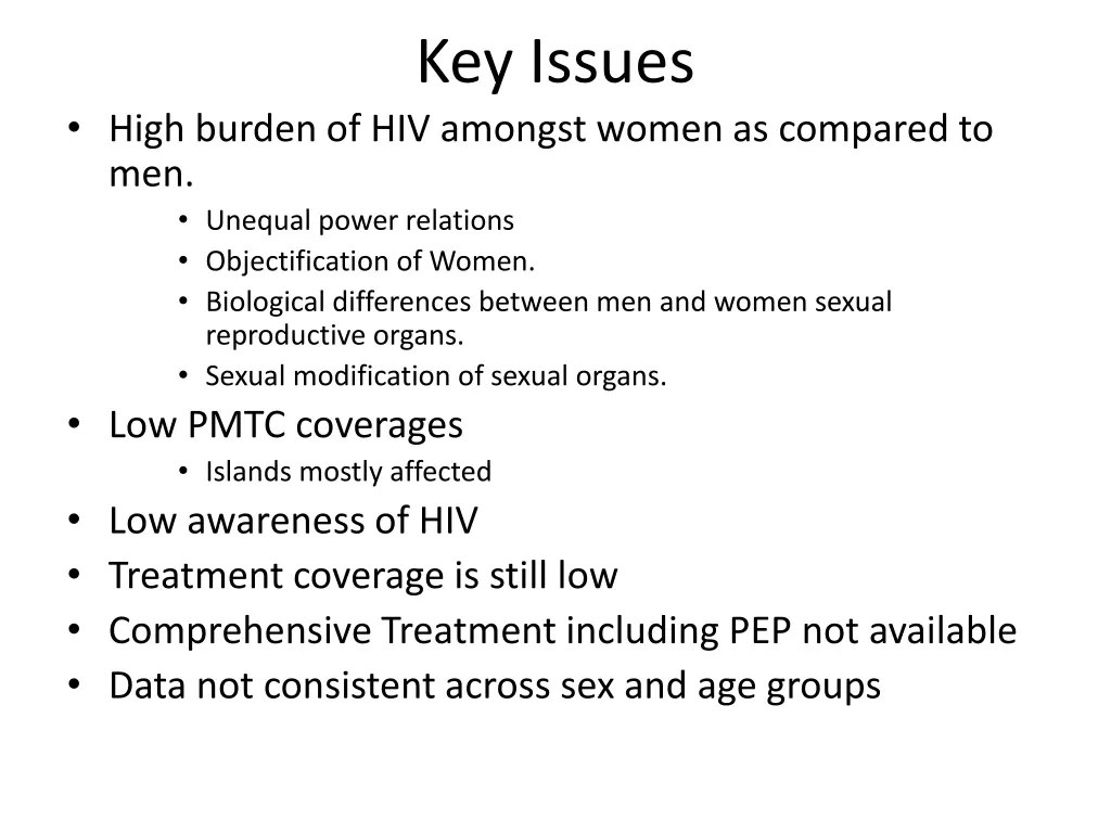 key issues