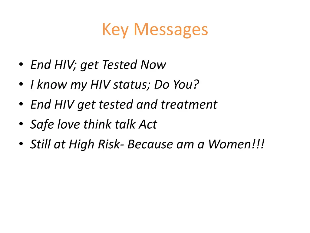 key messages