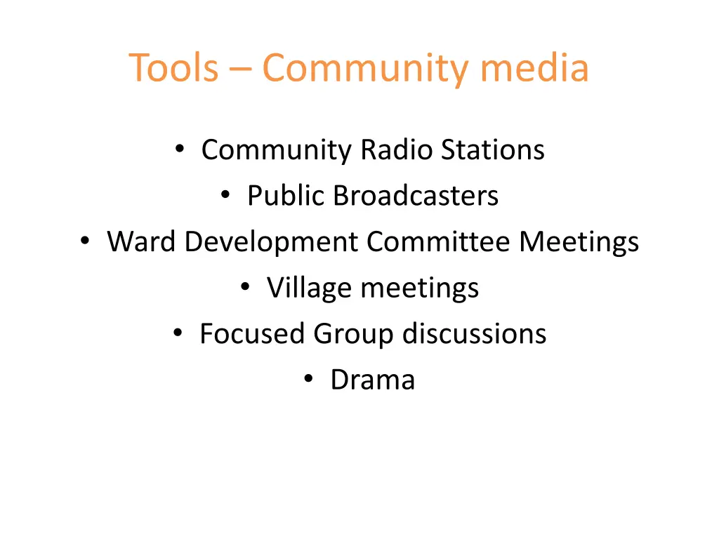 tools community media