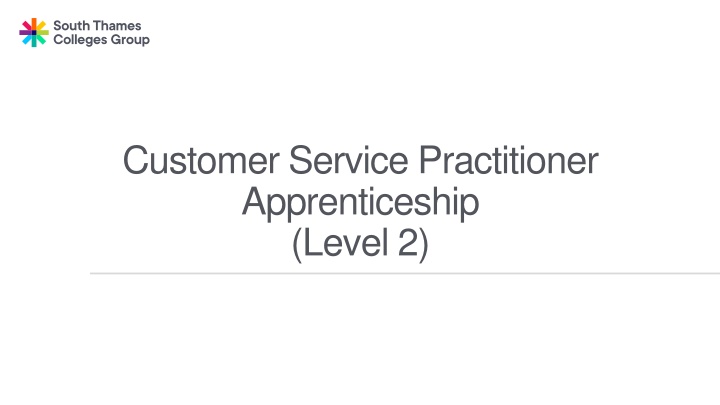customer service practitioner apprenticeship