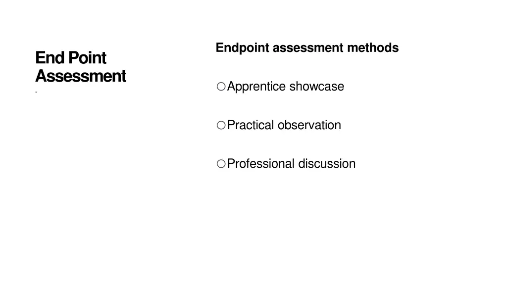 endpoint assessment methods