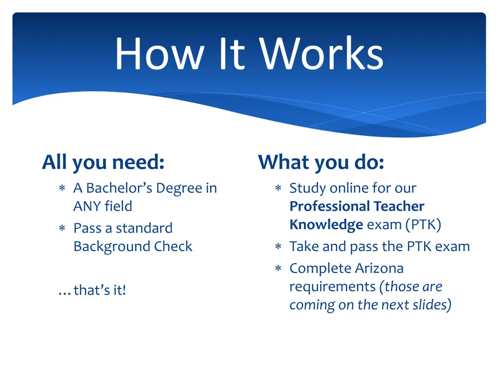 how it works