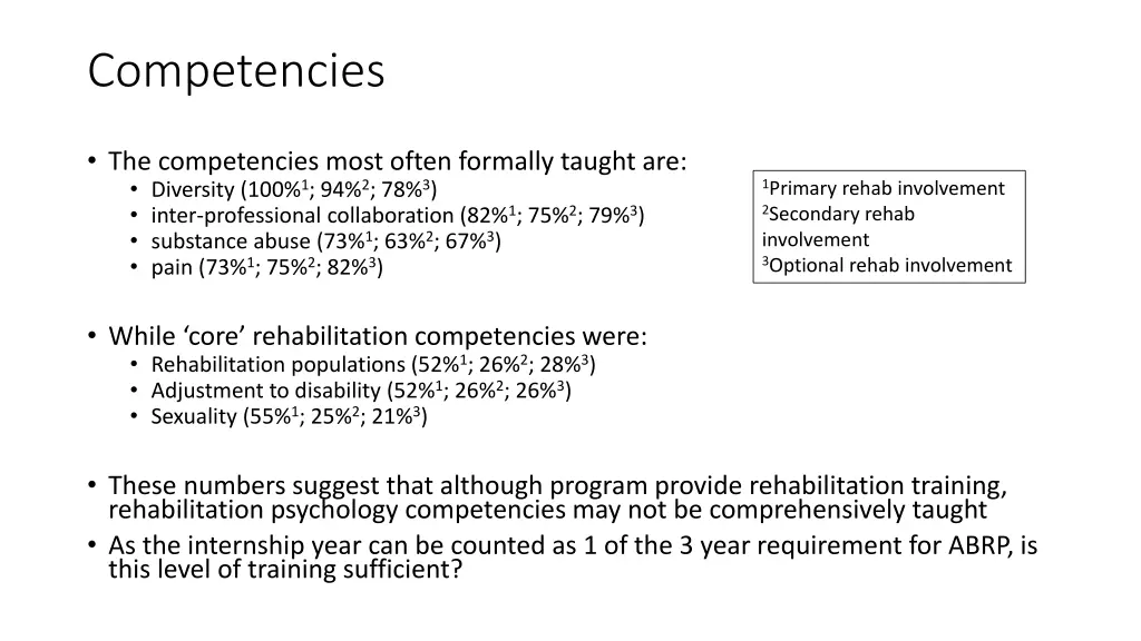 competencies