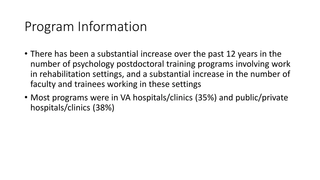 program information 2