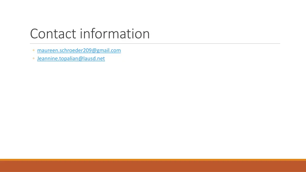 contact information