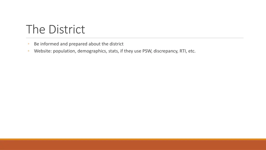 the district