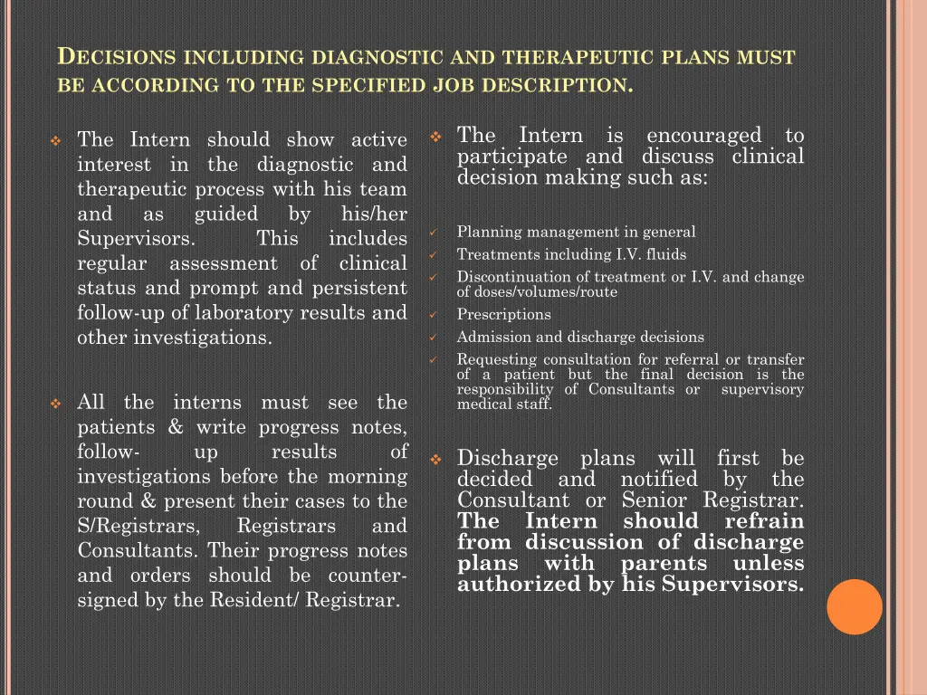 d ecisions including diagnostic and therapeutic