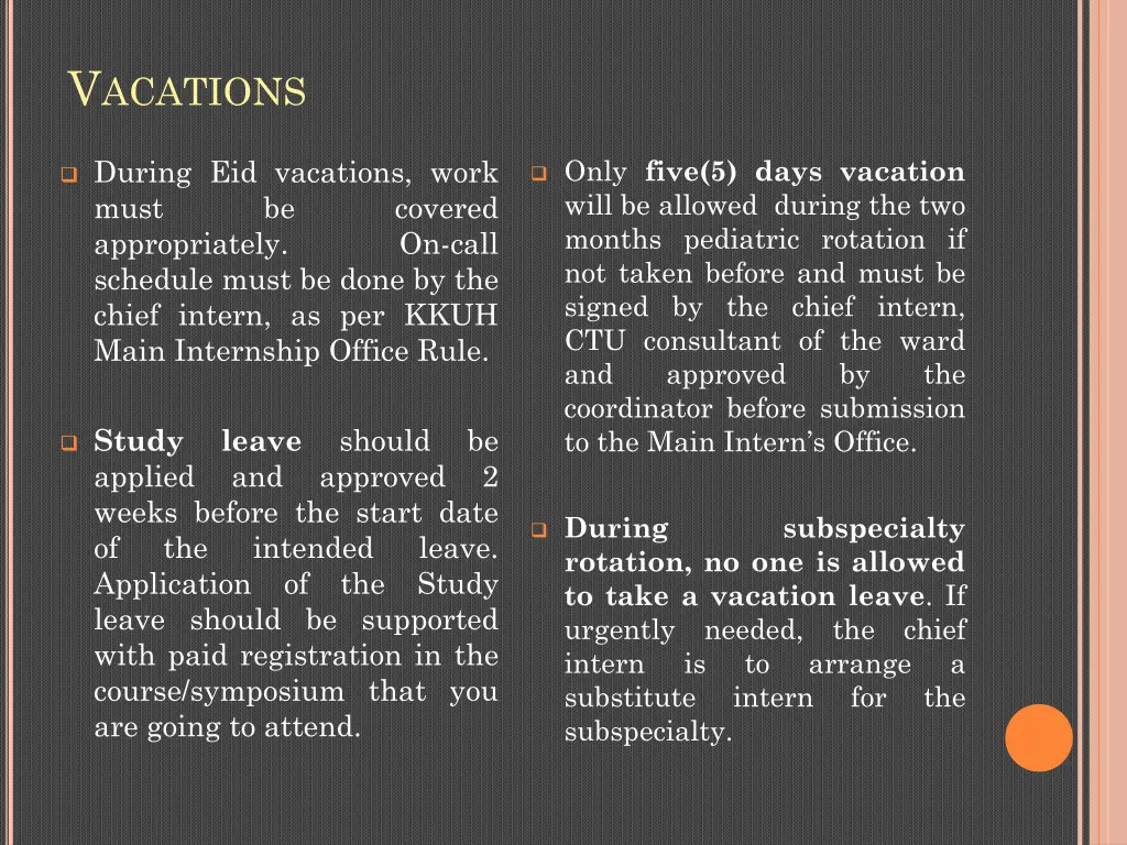 v acations