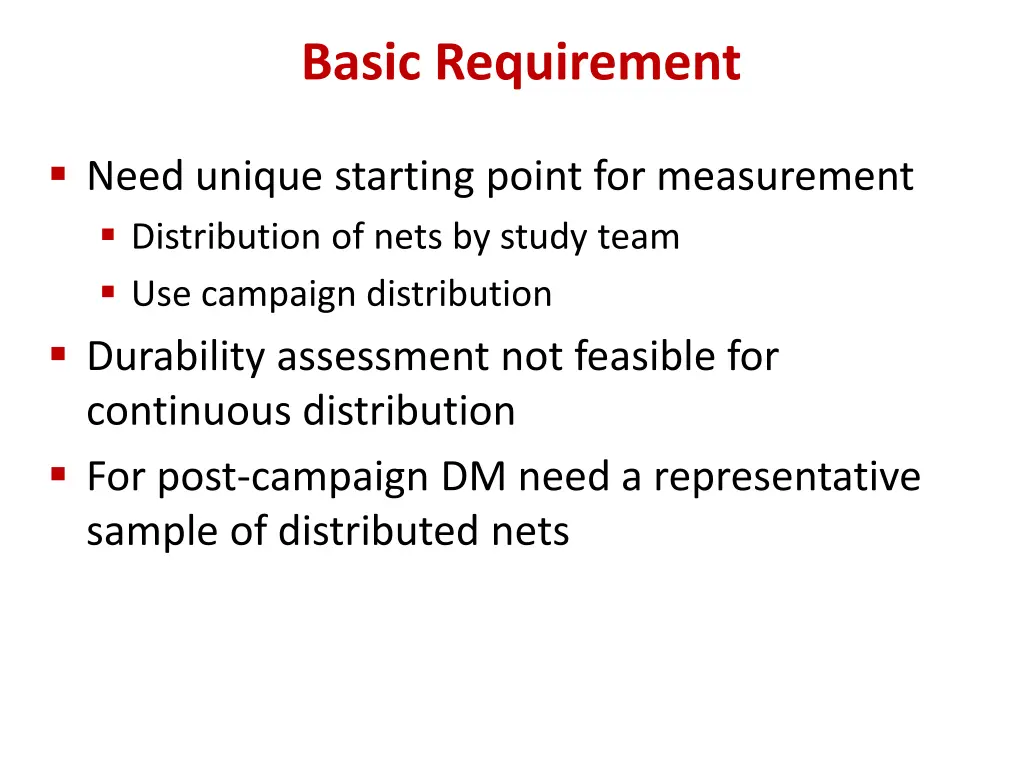basic requirement