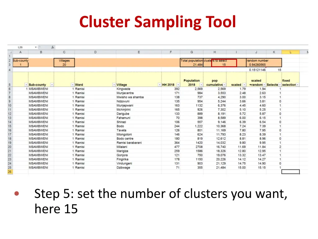 cluster sampling tool 4