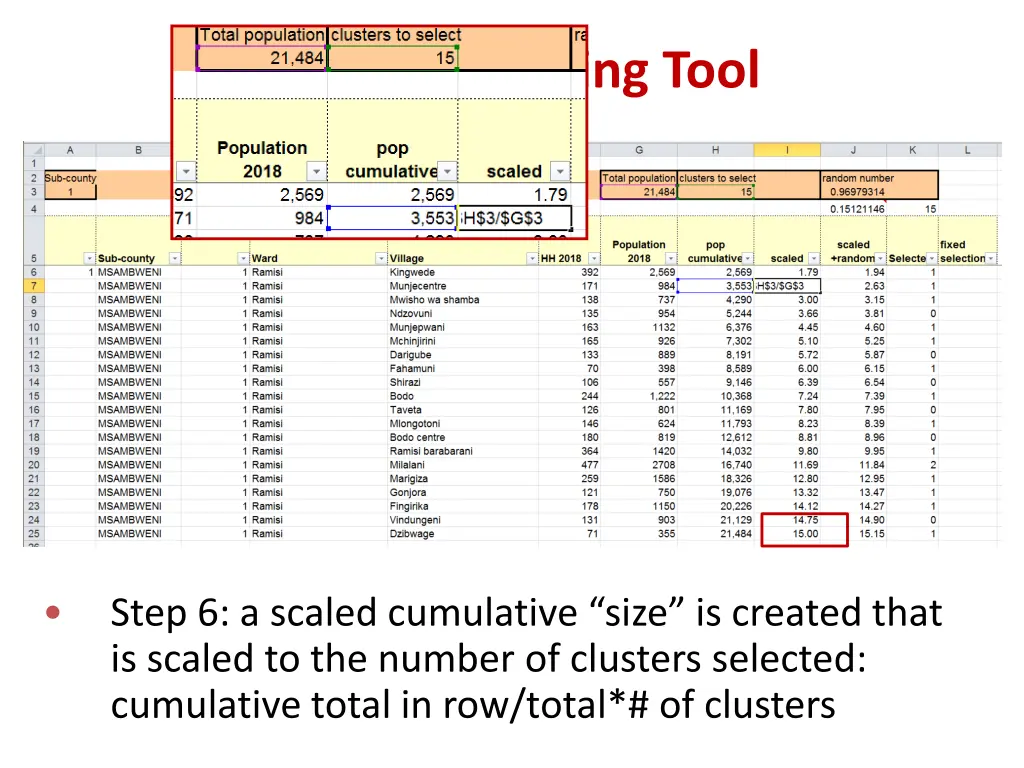 cluster sampling tool 5