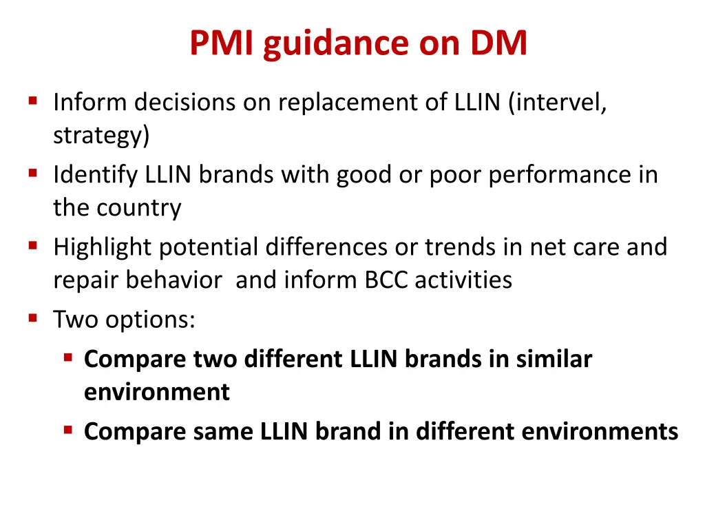 pmi guidance on dm 1