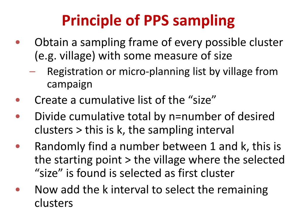 principle of pps sampling
