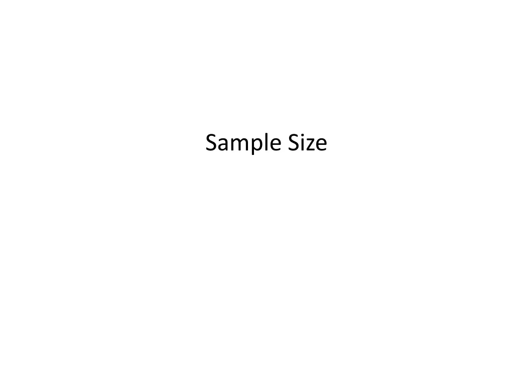 sample size