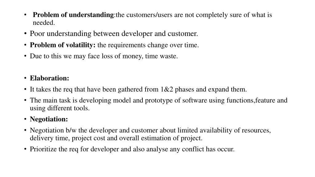problem of understanding the customers users