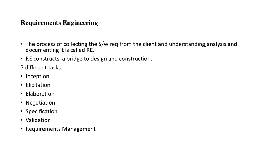 requirements engineering