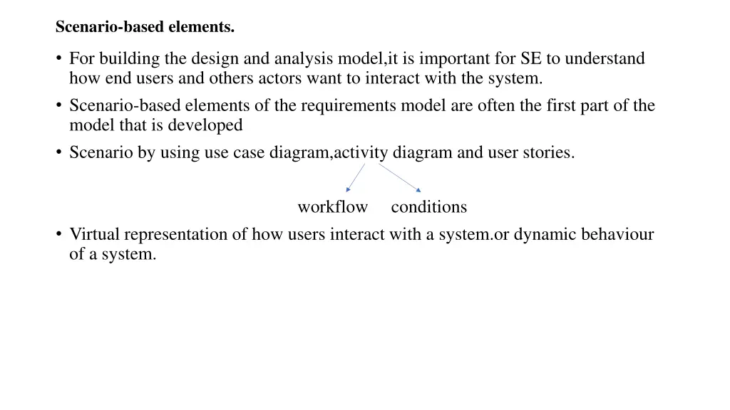 scenario based elements