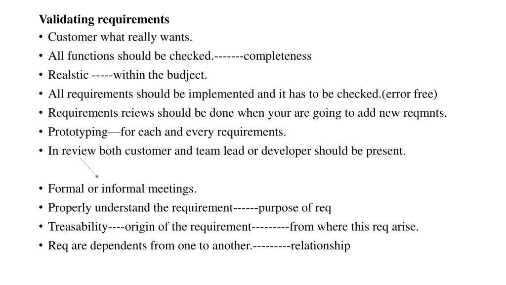 validating requirements customer what really